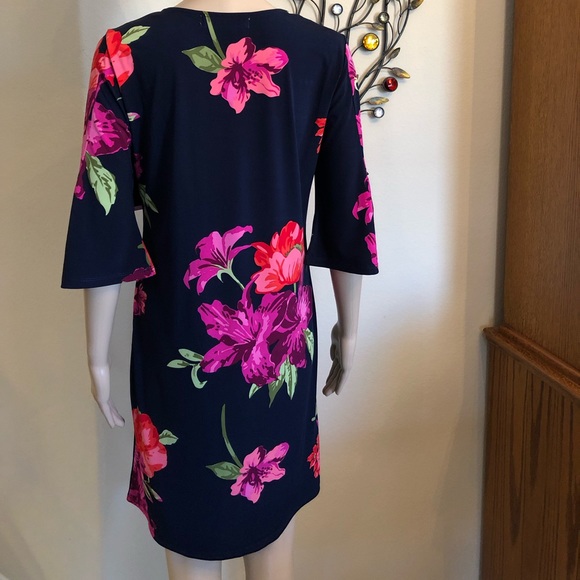 NWT Alexandra + Oak navy floral dress! - Picture 3 of 7